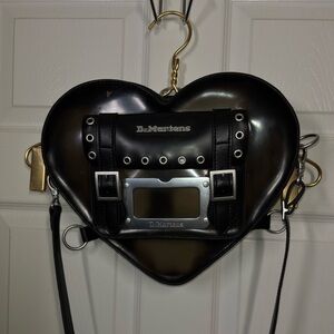 Dr. Martens Black/Taupe Heart Crossbody Bag (RARE COLOR)